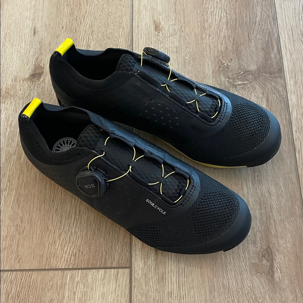 Brand new. SoulCycle Legend 2.0 Black and Yellow Shoes. Unisex size 7US.